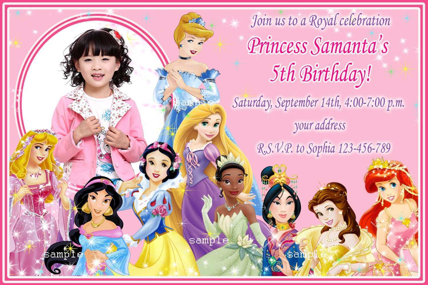 42 Best Disney Princess Birthday Invitation Template Now with Disney ...