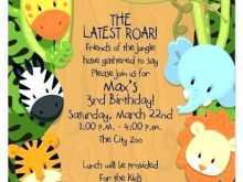 Zoo Birthday Invitation Template Free