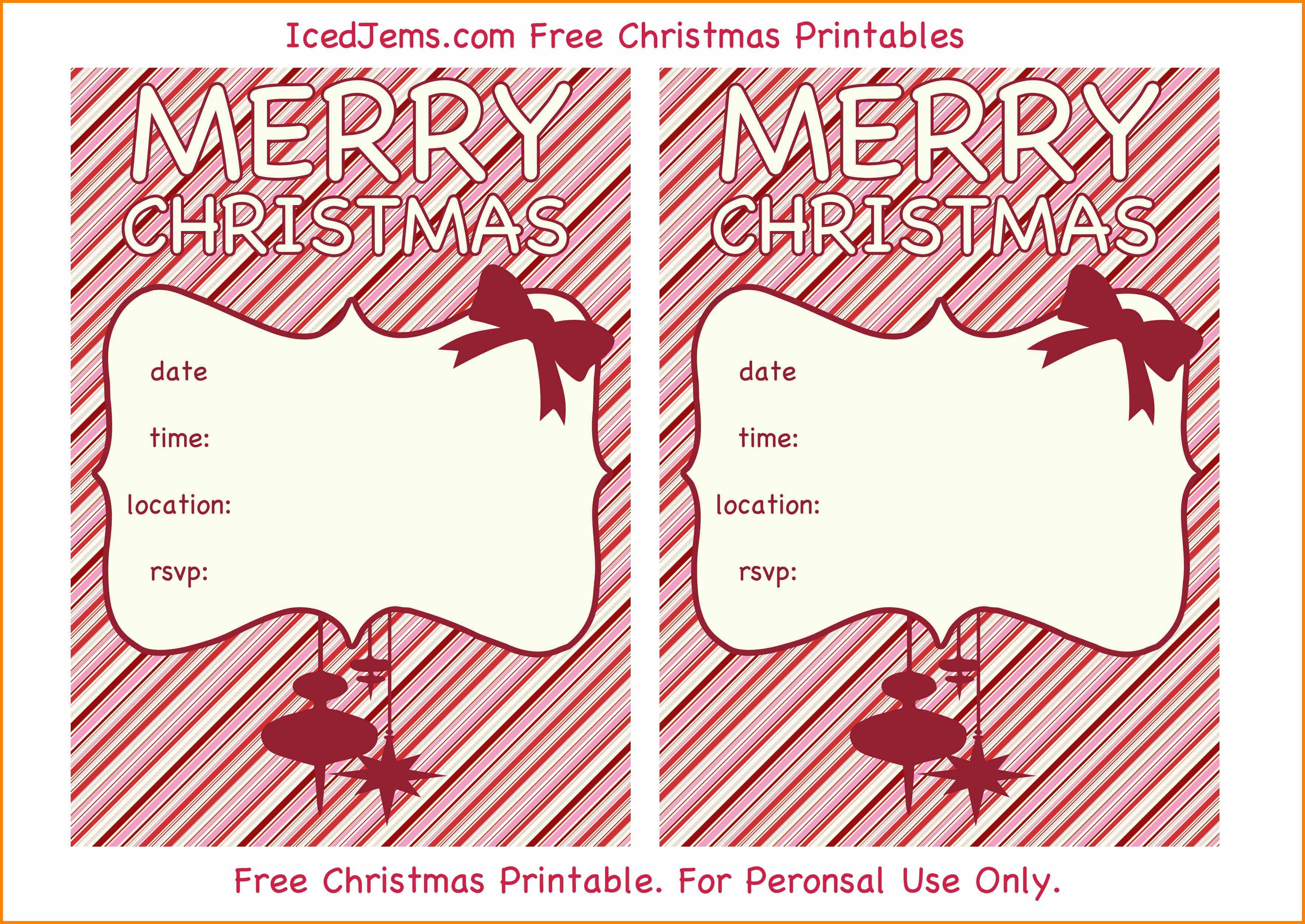 42 Blank Elegant Christmas Party Invitation Template Free Download 