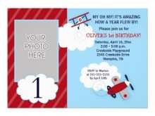 42 Creating Airplane Birthday Invitation Template PSD File by Airplane Birthday Invitation Template
