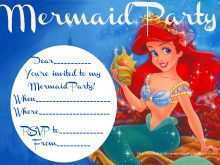 42 Customize Little Mermaid Blank Invitation Template For Free for Little Mermaid Blank Invitation Template