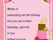 42 How To Create Birthday Card Invitation Example For Free with Birthday Card Invitation Example