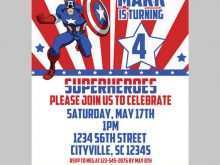 42 How To Create Captain America Birthday Invitation Template Templates with Captain America Birthday Invitation Template