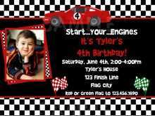 Cars Birthday Invitation Template Free Download