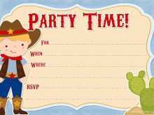 42 Printable Western Party Invitation Template For Free with Western Party Invitation Template
