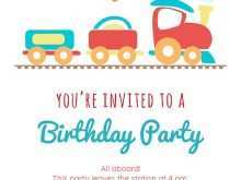 42 Standard Birthday Invitation Template Train Free Now for Birthday Invitation Template Train Free