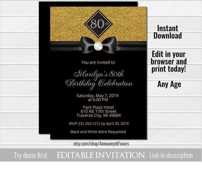 42 The Best Etsy Birthday Invitation Template With Stunning Design for Etsy Birthday Invitation Template