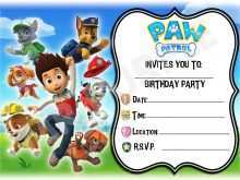 42 The Best Free Paw Patrol Birthday Invitation Template Formating by Free Paw Patrol Birthday Invitation Template
