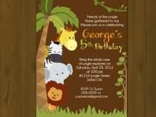 43 Blank Jungle Theme Birthday Invitation Template Online Now for Jungle Theme Birthday Invitation Template Online