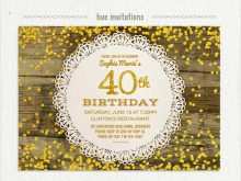 43 Create 40 Year Birthday Invitation Template For Free with 40 Year Birthday Invitation Template