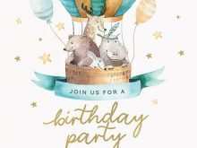 43 Create Hot Air Balloon Birthday Invitation Template PSD File with Hot Air Balloon Birthday Invitation Template