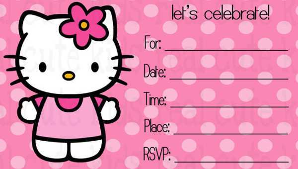 43 Creating Hello Kitty Blank Invitation Template Formating with Hello Kitty Blank Invitation Template