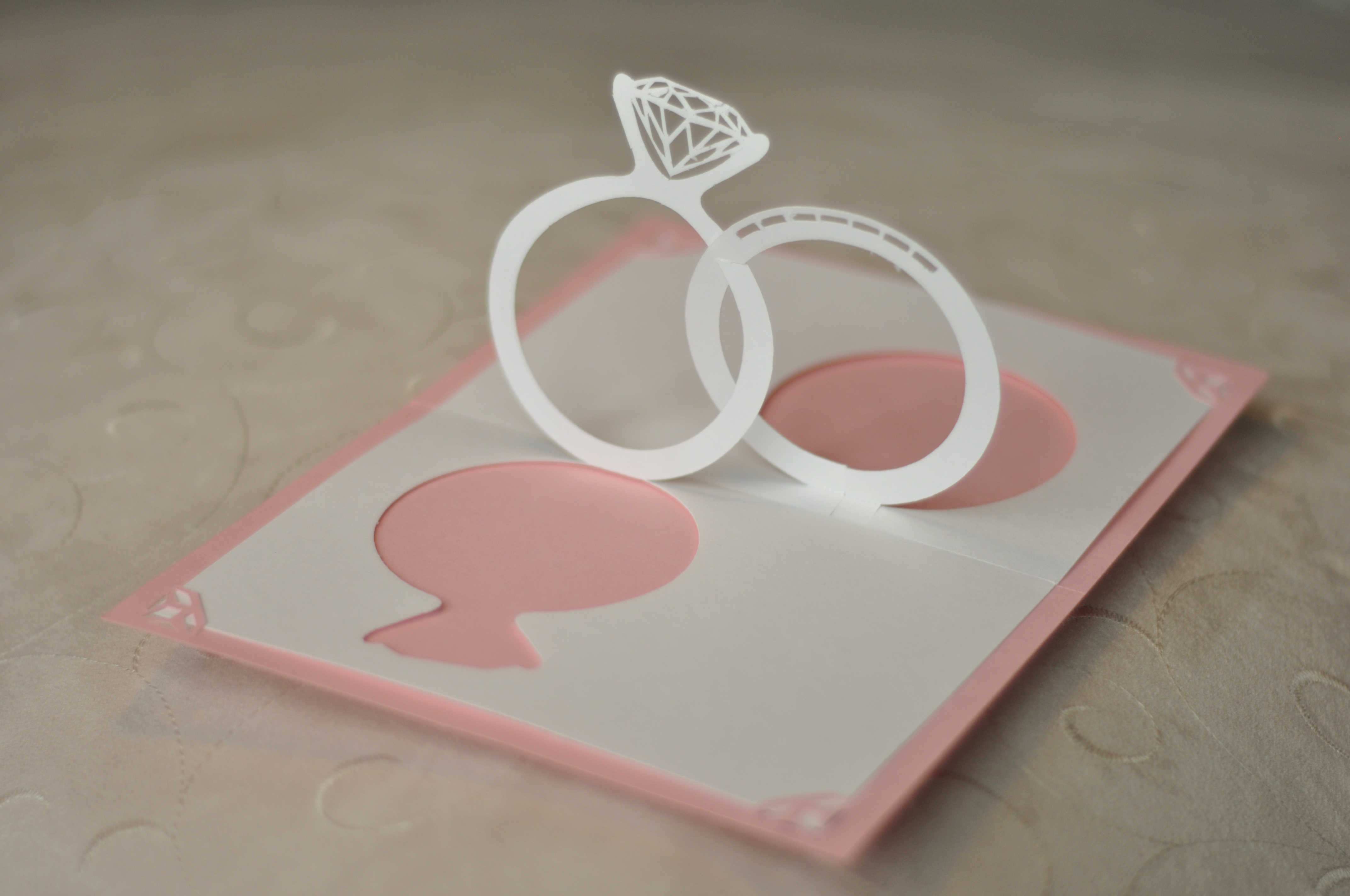 43 Customize Our Free Wedding Invitation Linked Rings Pop Up Card Template for Ms Word with Wedding Invitation Linked Rings Pop Up Card Template