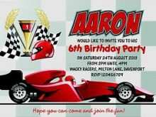 43 Format Go Kart Birthday Invitation Template Now by Go Kart Birthday Invitation Template