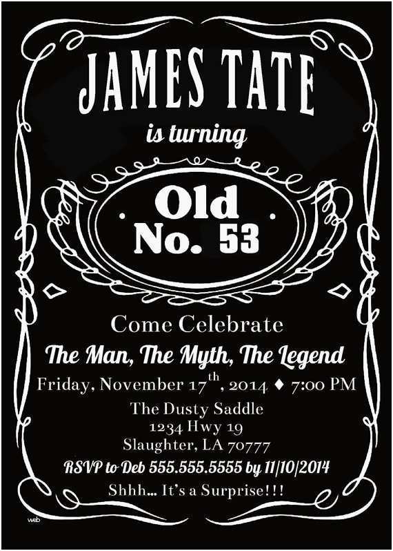 Jack Daniels Birthday Invitation Template Free Cards Design Templates