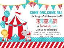 43 Online Circus Birthday Invitation Template Free For Free for Circus Birthday Invitation Template Free