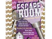 43 Online Escape Room Birthday Invitation Template Download with Escape Room Birthday Invitation Template