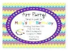 Paint Party Invitation Template Free