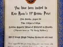 44 The Best Harry Potter Party Invitation Template Download by Harry Potter Party Invitation Template