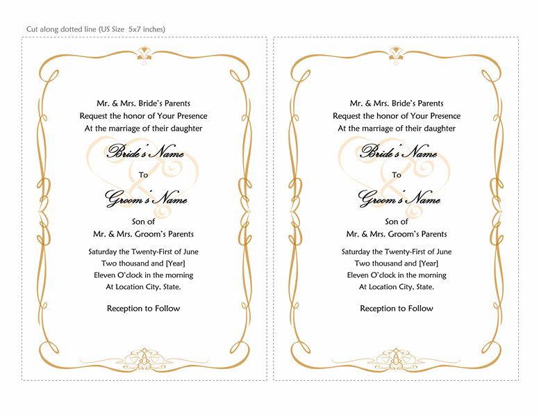44 The Best Wedding Invitation Template Word Free Download By Wedding Invitation Template Word Free Cards Design Templates