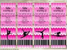 Birthday Party Invitation Template Gymnastics