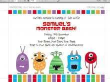 45 Blank Monster Birthday Invitation Template Templates by Monster Birthday Invitation Template