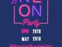 45 Blank Neon Party Invitation Template Download by Neon Party Invitation Template
