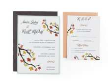 Wedding Invitation Template Leaf