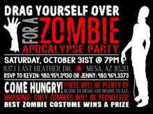 45 Creating Zombie Birthday Invitation Template For Free by Zombie Birthday Invitation Template
