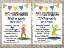 45 Creative Sky Zone Birthday Invitation Template Layouts with Sky Zone Birthday Invitation Template