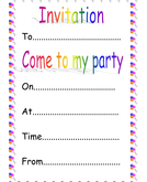45 Customize Party Invitation Template Worksheet For Free by Party Invitation Template Worksheet