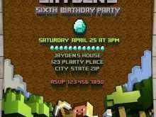 45 Free Birthday Invitation Template Minecraft Maker with Birthday Invitation Template Minecraft