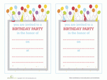 45 Free Party Invitation Template Worksheet for Ms Word by Party Invitation Template Worksheet