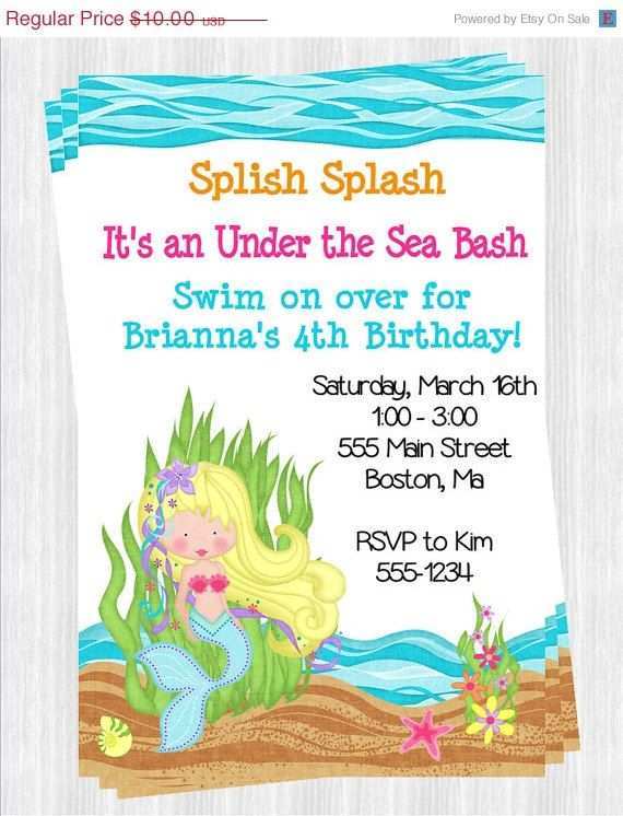 45 Free Under The Sea Birthday Party Invitation Template Layouts with Under The Sea Birthday Party Invitation Template