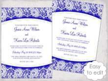 45 Online Wedding Invitation Template Royal Blue For Free by Wedding Invitation Template Royal Blue
