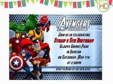 46 Create Avengers Birthday Invitation Template Layouts with Avengers Birthday Invitation Template