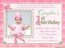 46 Creating Birthday Invitation Template Baby Girl Maker by Birthday Invitation Template Baby Girl