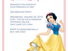 46 Creating Birthday Invitation Template Snow White With Stunning Design for Birthday Invitation Template Snow White