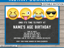 46 Creative Emoji Birthday Invitation Template Free Templates for Emoji Birthday Invitation Template Free