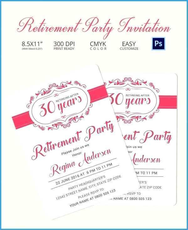 46 Customize Our Free Retirement Party Invitation Template Download Formating by Retirement Party Invitation Template Download