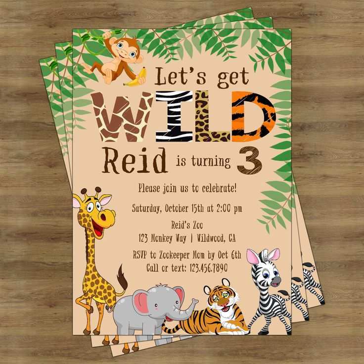 46 Free Zoo Birthday Party Invitation Template in Word by Zoo Birthday Party Invitation Template