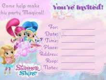 46 How To Create Shimmer And Shine Birthday Invitation Template for Ms Word with Shimmer And Shine Birthday Invitation Template