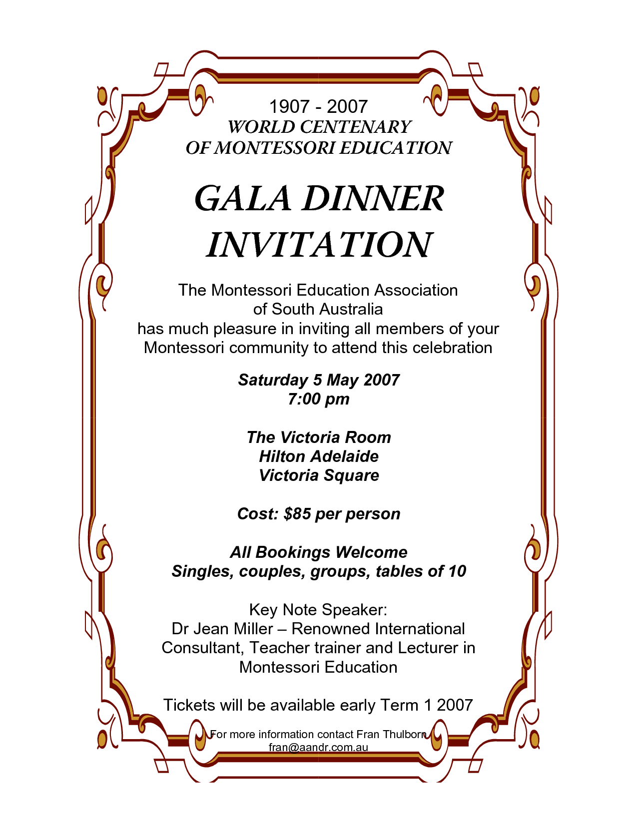 dinner party invitation