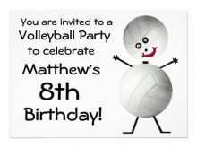 46 Online Volleyball Party Invitation Template Maker for Volleyball Party Invitation Template