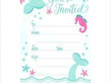 Little Mermaid Birthday Invitation Template Free