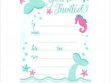 46 The Best Little Mermaid Birthday Invitation Template Free Layouts with Little Mermaid Birthday Invitation Template Free