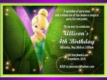 46 The Best Tinkerbell Birthday Invitation Template PSD File with Tinkerbell Birthday Invitation Template