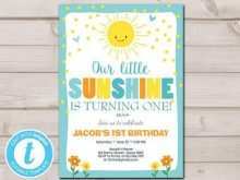 46 The Best You Are My Sunshine Birthday Invitation Template Templates with You Are My Sunshine Birthday Invitation Template