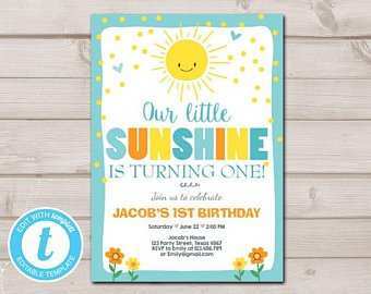 46 The Best You Are My Sunshine Birthday Invitation Template Templates with You Are My Sunshine Birthday Invitation Template