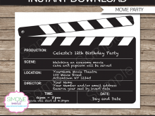 47 Best Movie Night Party Invitation Template Free Maker by Movie Night Party Invitation Template Free